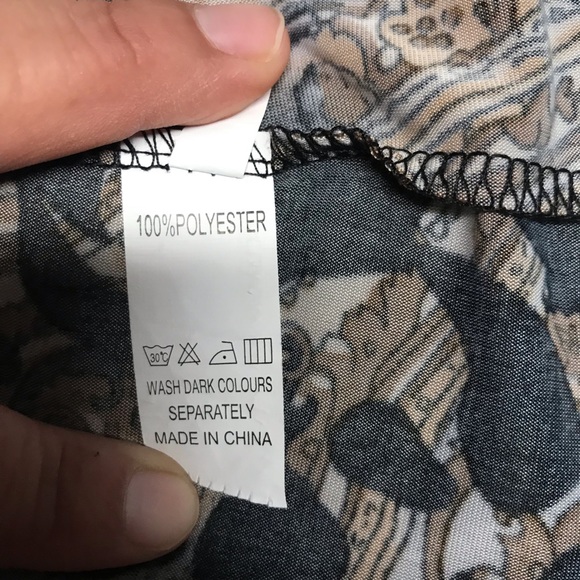 V-Neck Maxi Dress Women’s Size 4 animal print short sleeve Pre owned - Picture 5 of 14